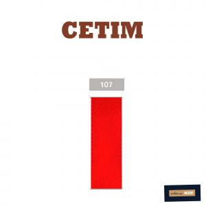 FITA CETIM Nº 5- 10 M- LARG.22MM - POLYESTER 107 - VERMELHO