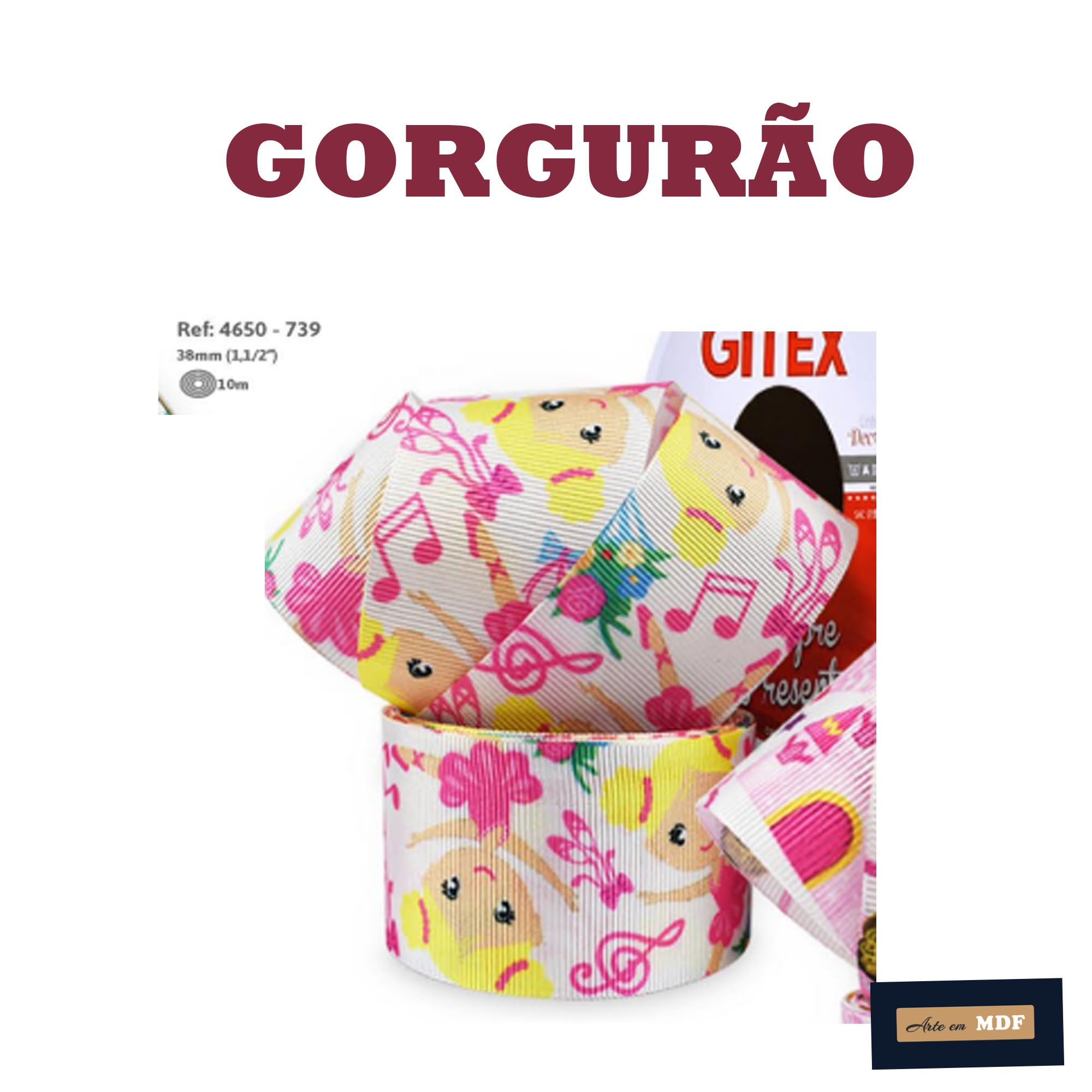 FITA REF 4650/9 -10 MTS - KIDS GORG HD 739 - BAILARINA NOTAS MUSICAIS