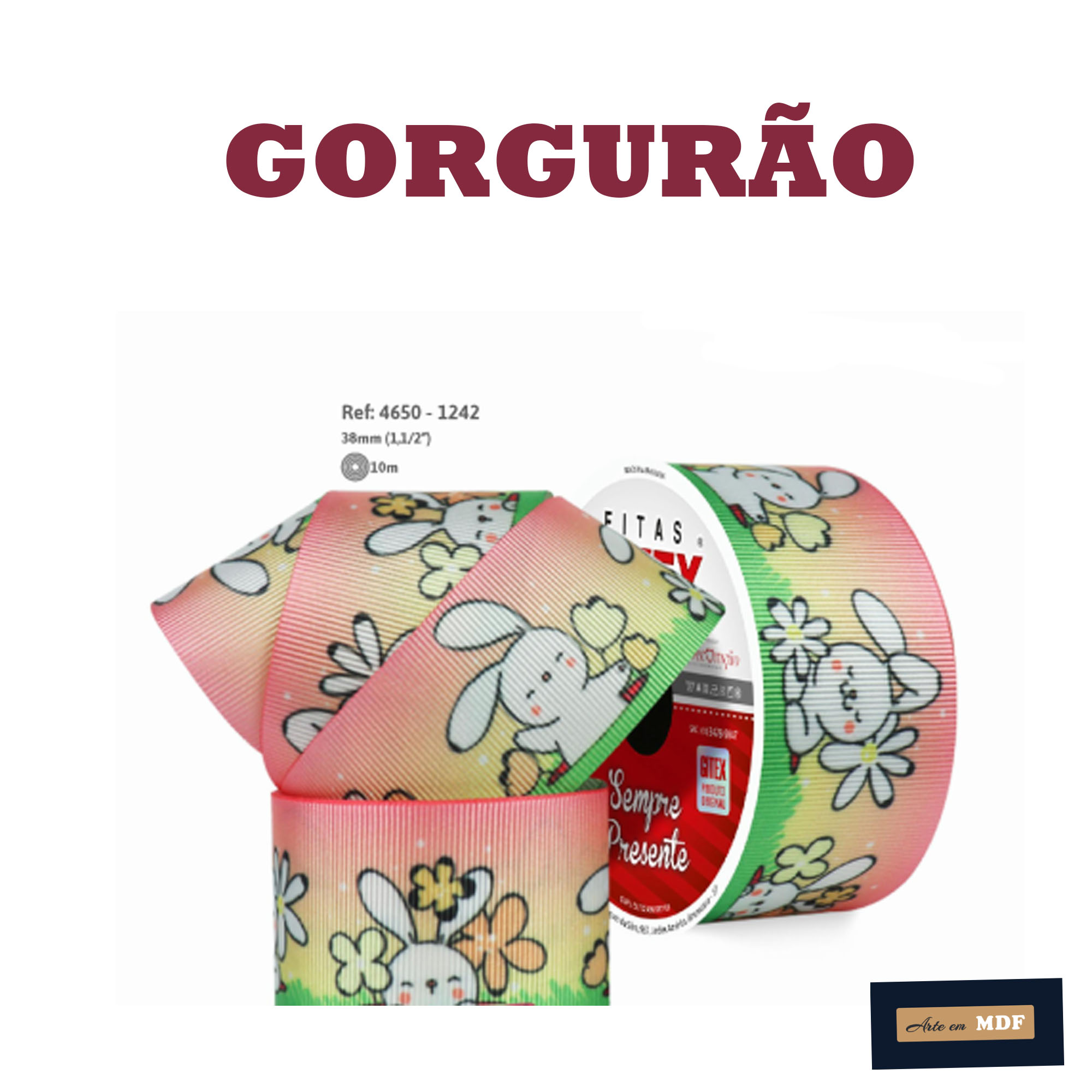 FITA REF 4650/9 -10 MTS - KIDS GORG HD 1242 - COELHINHO NA TOCA FLORES GRAMADO ....