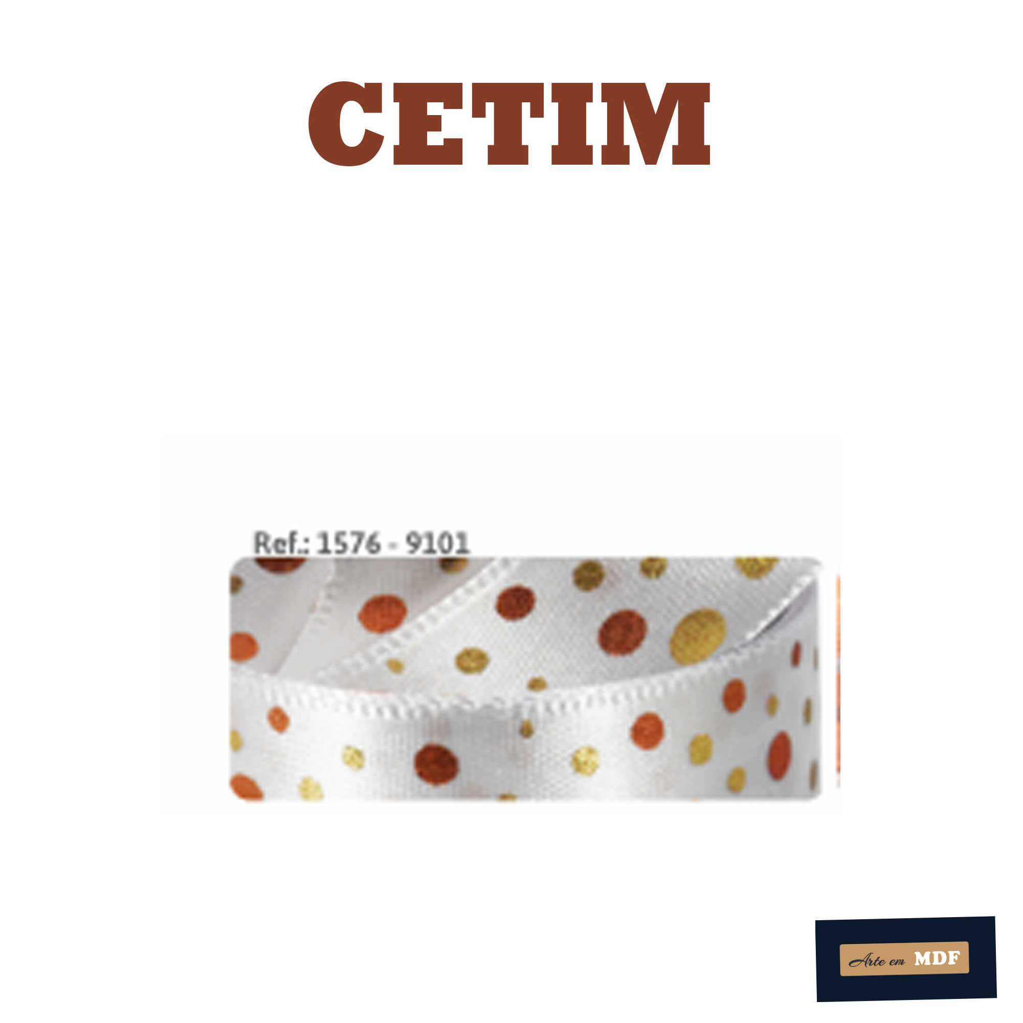 FITA REF 1576/9 - 10MTS - BOLINHAS - HOT STAMP 9101 - FUNDO 101 - HOT STAMP MULTI COR DOURADO / COBRE