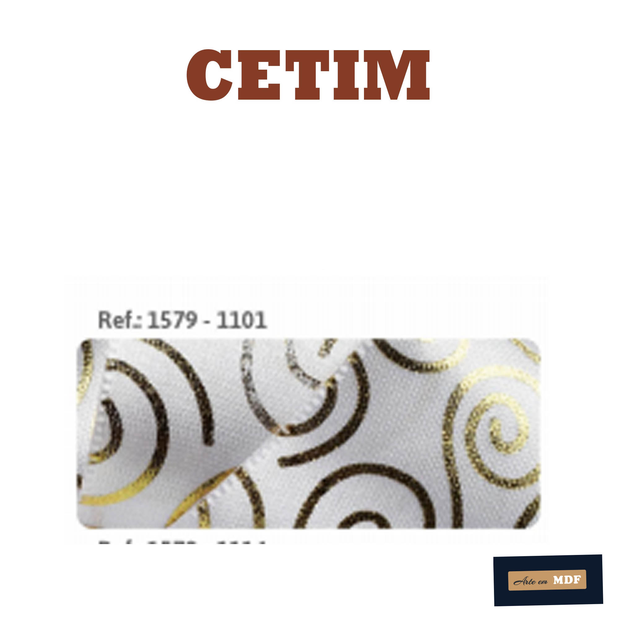 FITA REF 1579/5 - 10MTS - ARABESCO -  HOT STAMP 1101 - FUNDO 101 - HOT STAMP DOURADO