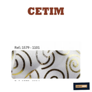 FITA REF 1579/9 - 10MTS - ARABESCO -  HOT STAMP 1101 - FUNDO 101 - HOT STAMP DOURADO