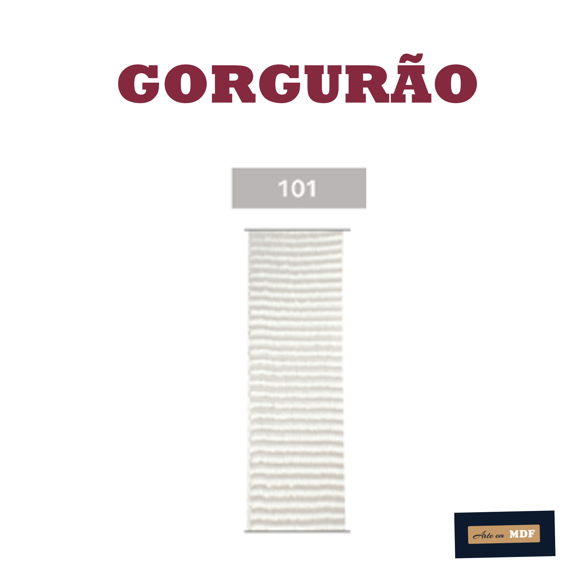 FITA GORG. N. 9- 10 M- LARG. 38mm - POLIESTER 101 - BRANCO