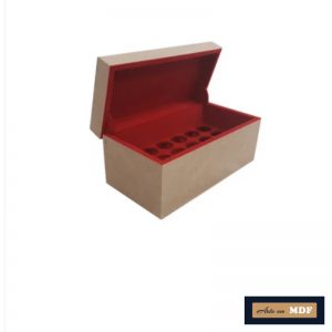 CAIXA PORTA BATOM FLOCADA 18 DIV