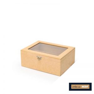 CAIXA DE VINHO COM VIDRO LISO