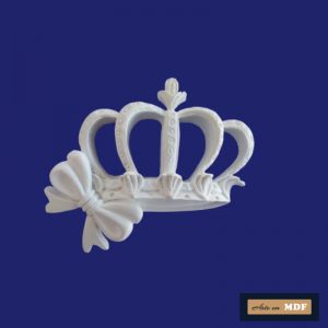 APLIQUE COROA C/ LAÇO 8,5X10