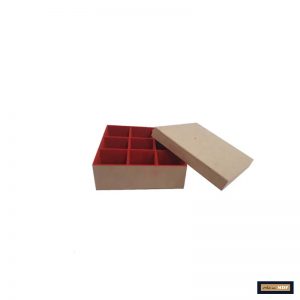 CAIXA TS 18X18X6 TS C/ 9DIV FLOCADA