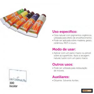 PATINA EM CERA 37ML INCOLOR