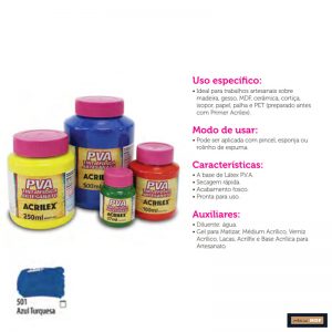 TINTA FOSCA P/ ARTESANATO 100ML AZUL TURQUEZA
