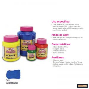 TINTA FOSCA P/ ARTESANATO 100ML AZUL ULTRAMAR
