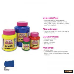 TINTA FOSCA P/ ARTESANATO 100ML AZUL MAR