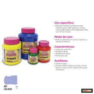 TINTA FOSCA P/ ARTESANATO 100ML LILÁS BEBÊ