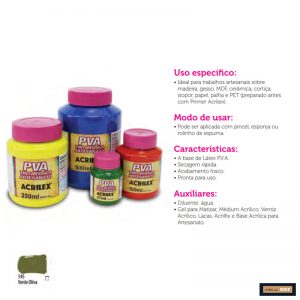 TINTA FOSCA P/ ARTESANATO 100ML VERDE OLIVA