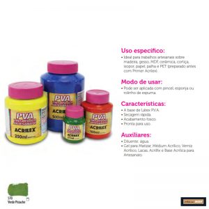 TINTA FOSCA P/ ARTESANATO 100ML VERDE PISTACHE
