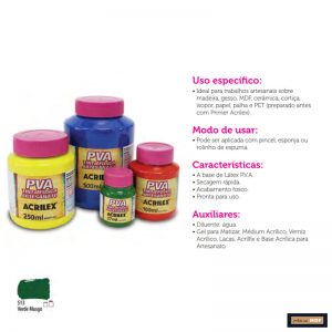 TINTA FOSCA P/ ARTESANATO 100ML VERDE MUSGO