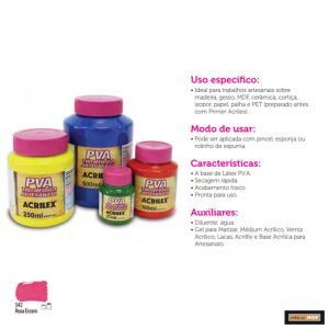 TINTA FOSCA P/ ARTESANATO 100ML ROSA ESCURO