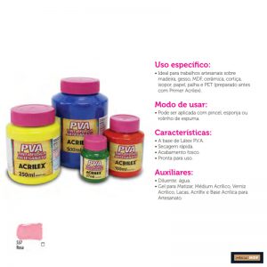 TINTA FOSCA P/ ARTESANATO 100ML ROSA