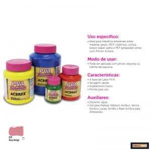 TINTA FOSCA P/ ARTESANATO 100ML ROSA ANTIGO