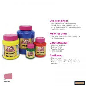 TINTA FOSCA P/ ARTESANATO 100ML ROSA CICLAME
