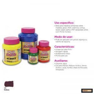 TINTA FOSCA P/ ARTESANATO 100ML BORDEAUX