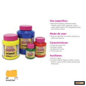 TINTA FOSCA P/ ARTESANATO 37ML AMARELO OURO