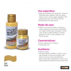 TINTA METAL COLORS ACRYLIC 37ML OURO