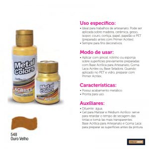 TINTA METAL COLORS 60ML OURO VELHO