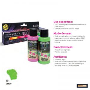 TINTA FOSCA NEON 60ML VERDE