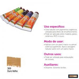 PATINA EM CERA 37ML OURO VELHO