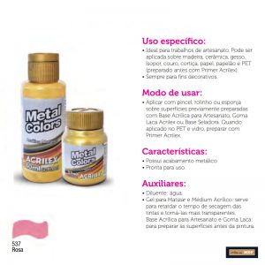 37ML ROSA TINTA METAL COLORS ACRYLIC