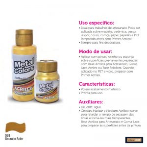 37ML DOURADO SOLAR TINTA METAL COLORS ACRYLIC
