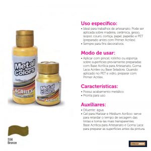37ML BRONZE TINTA METAL COLORS ACRYLIC
