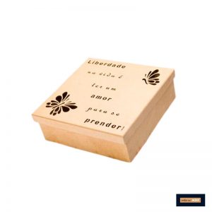 CAIXA 25X25 TAMPA SAPATO A LASER BORBOLETA