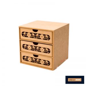 ORGANIZADOR 3 GAVETAS FLORAL
