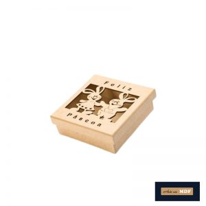 CAIXA 15X15 FELIZ PÁSCOA COELHO VAZADO