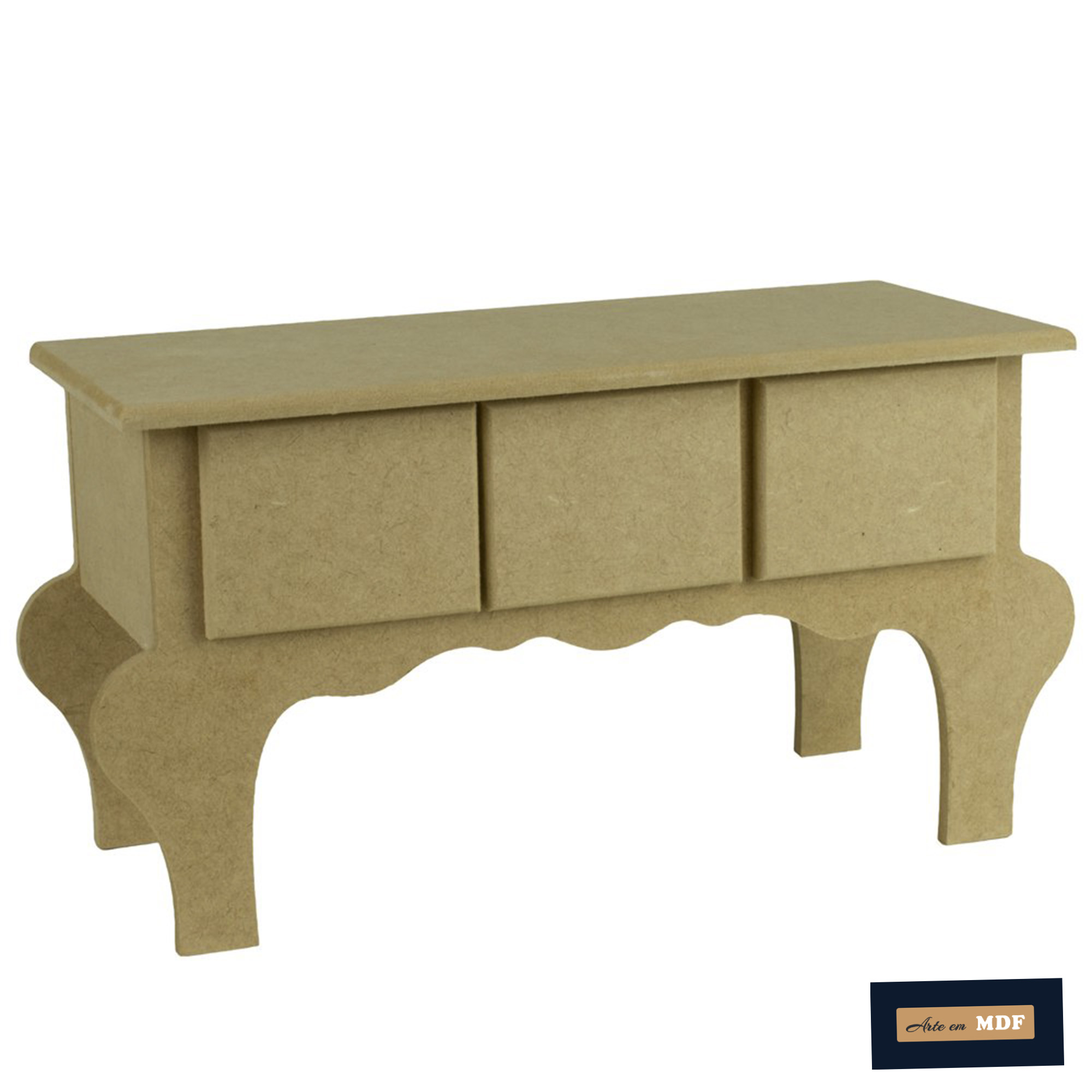 COMODA DE MESA 3 GAVETAS PE TRABALHADO